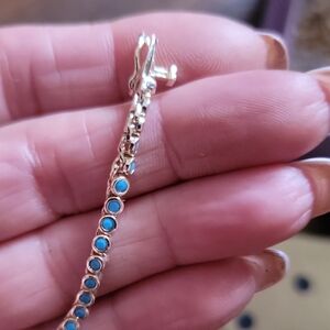 2 Elegant Gold and Blue Turquoise Necklace 18 Melinda Maria.firm No Offers